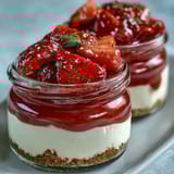 No-Bake Strawberry Cheesecake Jars