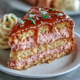 Elegant Bridal Shower Rosé Velvet Cake adorned with shimmering gold drip.