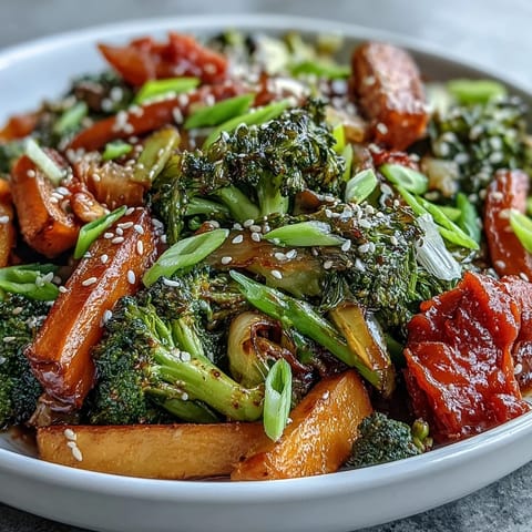 Vibrant fermented veggie winter stir-fry with crisp-tender broccoli and carrots.