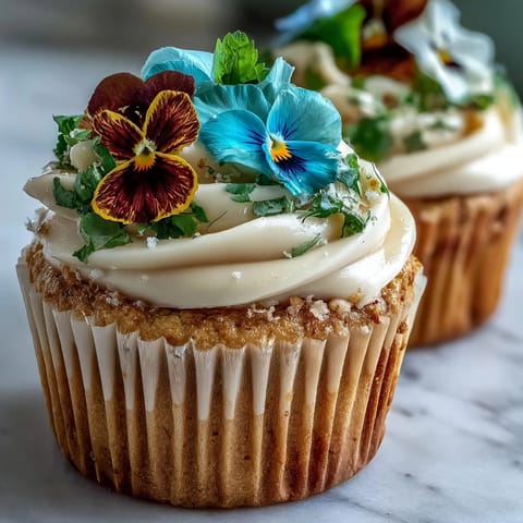 Spring Cupcakes Edible Flowers