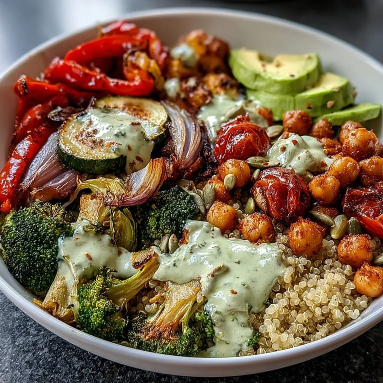 Bright cherry tomatoes and toasted pumpkin seeds garnish a hearty bowl of grains and legumes for a wholesome meal.