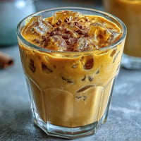 Refreshing Turmeric Golden Milk Iced Latte, vibrant spices, creamy, perfect cool pick-me-up.